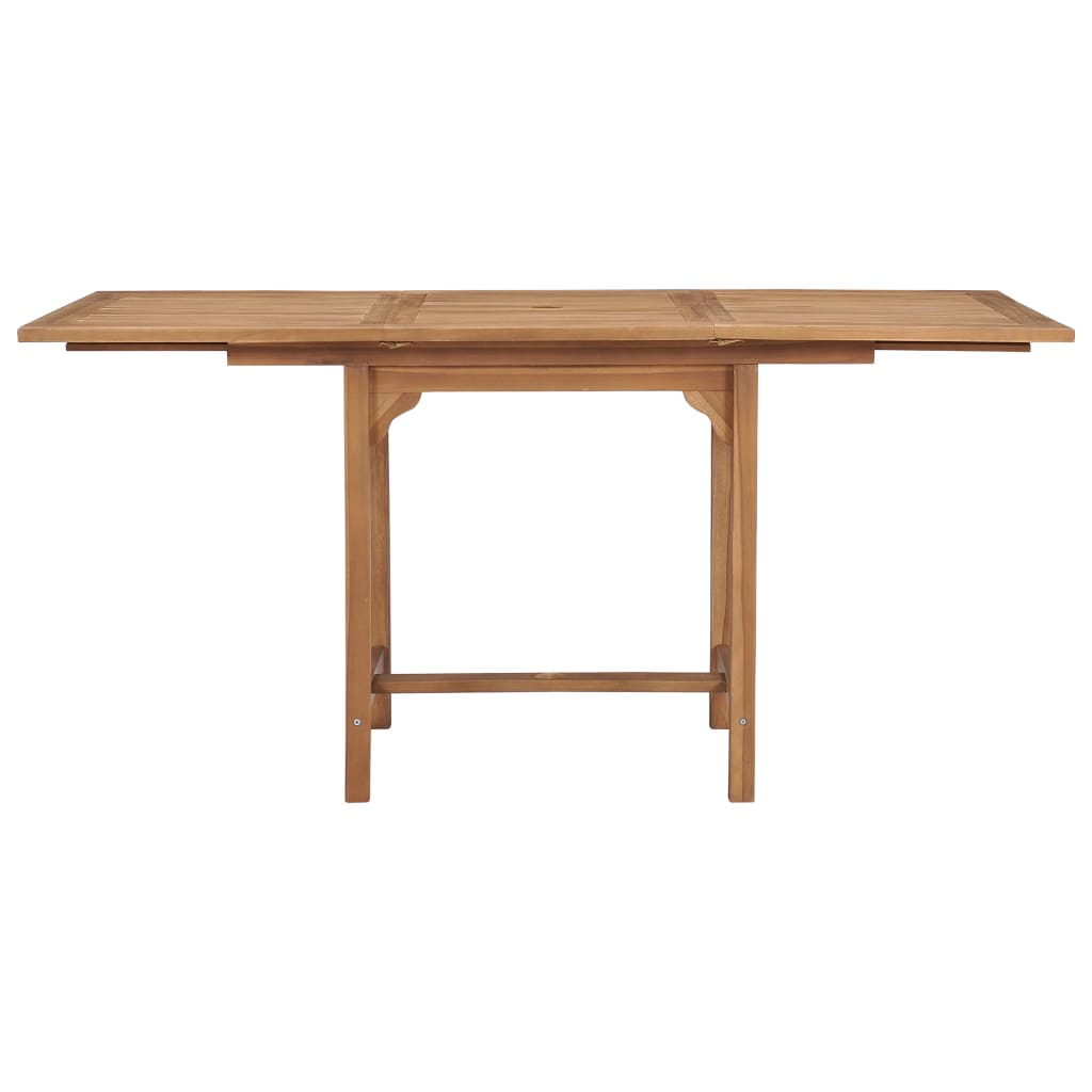Ausziehbarer Gartentisch (110-160)×80×75 cm Massivholz Teak